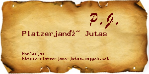 Platzerjanó Jutas névjegykártya